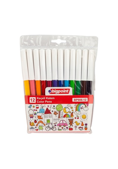 Bigpoint Keçeli Kalem 12'li Set X 12 Poşet