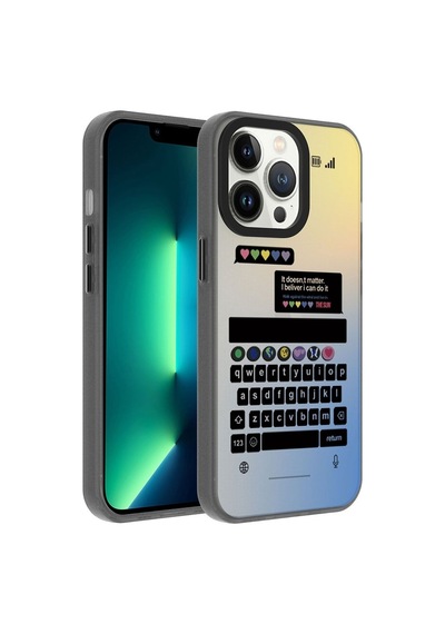 Apple Uyumlu iPhone 13 Pro Max Kılıf Desenli Zore Dragon Sert Kapak Kelimeler