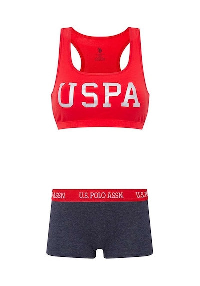 U.S. Polo Assn. Kadın Kırmızı Büstiyer Şort Takım 66264
