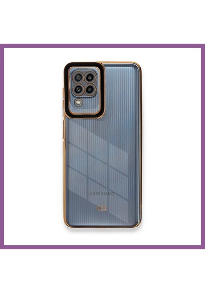 Bezos Samsung Galaxy A22 Kılıf Liva Lens Silikon - Siyah Rengaren