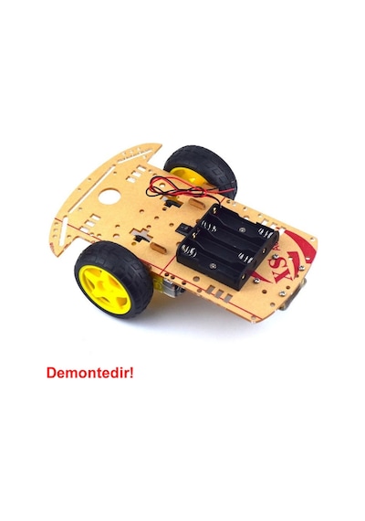 2wd Akıllı Robot Araba Şasi Kiti Dıy Pleksi Tekerlek Motor Çizgi İzleyen Engelden Kaçma