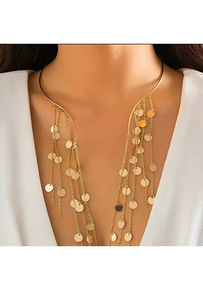 Girift Vintage Yliara Gold Püsküllü Sallantılı Kolye Gold