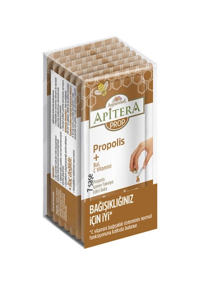 Apitera Prop Doğal Bal, C Vitamini Ve 175 Mg Propolis İçeren Takviye Edici 56lı Saşe