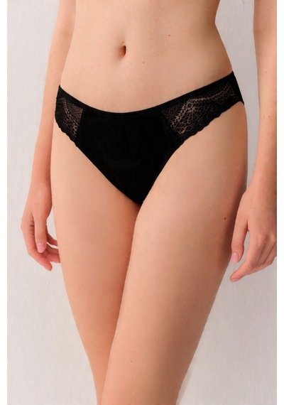 Suwen New Heritage Dantelli Slip Külot Sw4018012 Siyah