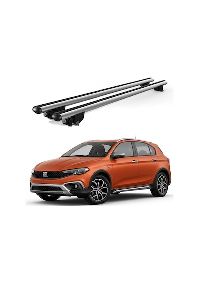 Kanca Fiat Egea Cross 2016 Ve Sonrası Uyumlu Gri Kilitli Ara Atkı 120cm Port Bagaj Tavan Barı