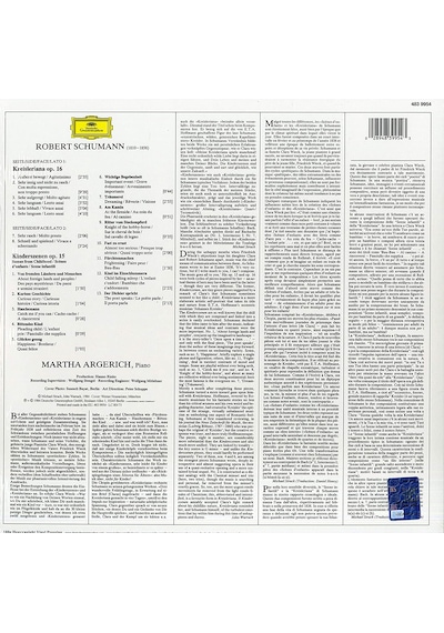 Martha Argerich - Schumann: Kinder. Op.15 & Kreis. Op.16 / Plak