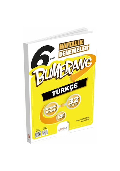 Günay Yayınları 6. Sınıf Bumerang Türkçe 32 Haftalık Deneme