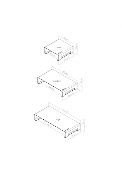 Prexua Riser Masaüstü Monitör Standı - Monitör Yükseltici - Medium - Gold - Rsr8040gl