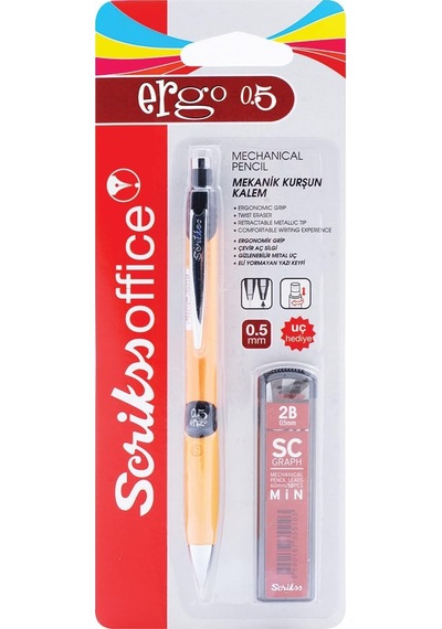 Scrikss Office, Scrikss Ergo Versatil 0.5 Mm Sarı &amp Min Uç 2'li Set, T00sccc5erg09a, Sarı, 0.5 Mm Genel