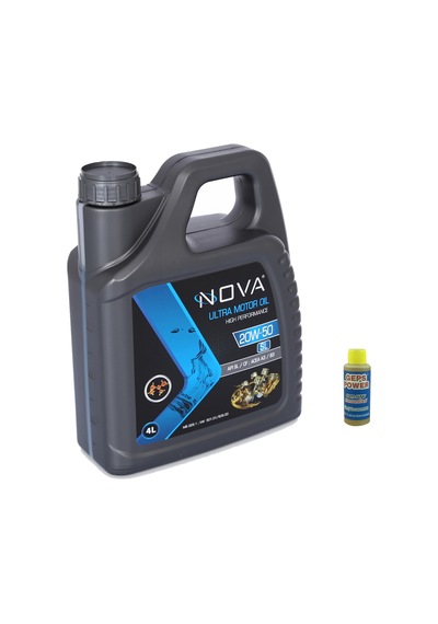 Nova 20W-50 Motor Yağı 4 L + Cam Sabunu 80 ML