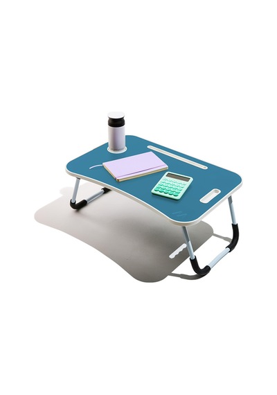 Muıtomas Katlanabilir Bardaklıklı Laptop Masası Mavi
