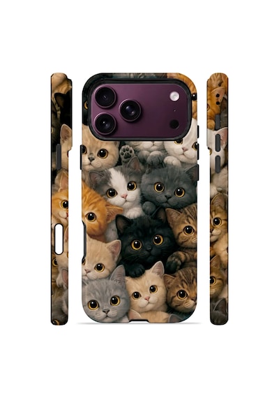 Velvoria Valestra Kedi Kalabalığı Apple Apple iPhone Uyumlu 18 Pro Max Darbe Korumalı Kılıf Valestra Select - Kedi Kalabalığı