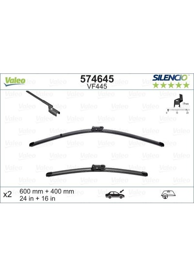 Ön - 188 - Cam Silecek Süpürge Takımı Corsa F 19- Mokka 20- Combo 12- P208-p2008 19- C3 Pıcasso 09- C4 - Spt-gld - 20- D