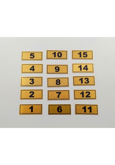 Posta Kutusu Numarası 3,9 Cm X 1,7 Cm 1-15 Adet Yapışkanlı Num...