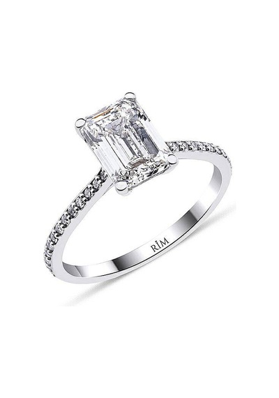 2.50 Karat Emerald Tektaş Laboratuvar Pırlanta Yüzük - Hrd Sertifikalı Altın