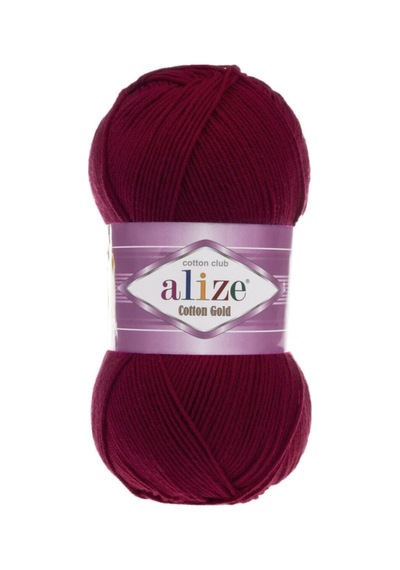 Cotton Gold 57 Bordo Rengi Pamuklu El Örgü Ipi - 5 Adet