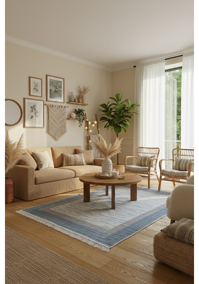Modern Desen Makinede Yıkanabilir Kilim Çift Taraflı Pratik Ve Günlük Kullanıma Uygun Kilim Renkli