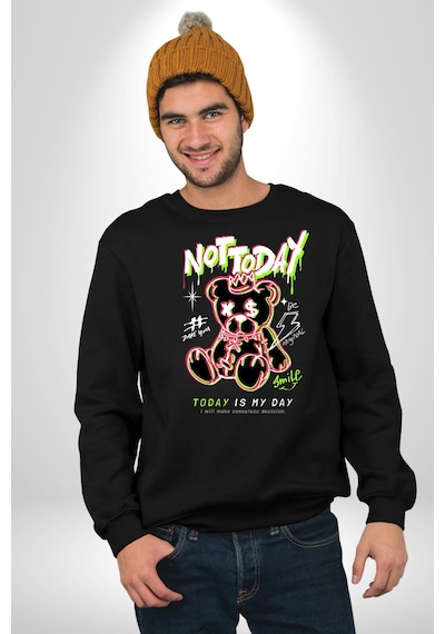 Bugün Değil Unisex Siyah Sweatshirt Siyah