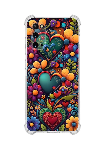 Printify Samsung Galaxy S20 İle Uyumlu Düşlerin Dansı Serisi Çiçeklerin Dansı Tasarımlı Uv Baskılı Köşe Korumalı Antişok Kılıf Şeffaf
