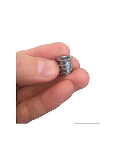 Metal Euro Dişli Dübel Ahşap Dübeli M6 8x13 Diş Çinko Mobilya Bağlantı Ünite Birleştirme 25 Adet