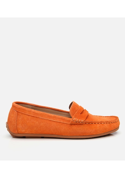 Hotiç Kadın Süet Deri Turuncu Günlük Loafer 01ayh306650a570 Turuncu