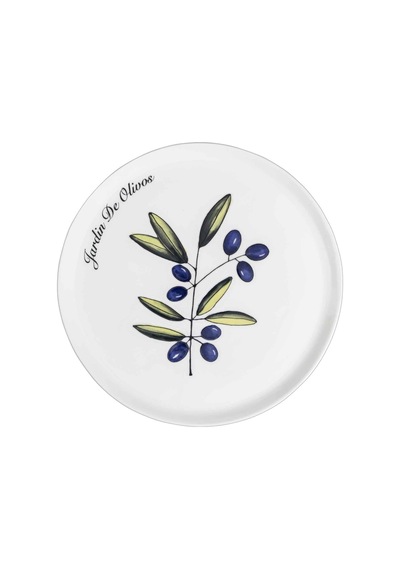 The Mia Olivos Ayaklı Servis Tabağı 10x30 Cm Çok Renkli