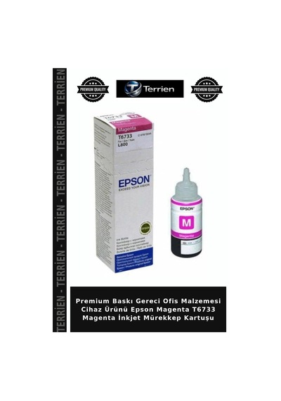 Premium Baskı Gereci Ofis Malzemesi Cihaz Ürünü Epson Magenta T6733 Magenta İnkjet Mürekkep Kartuşu