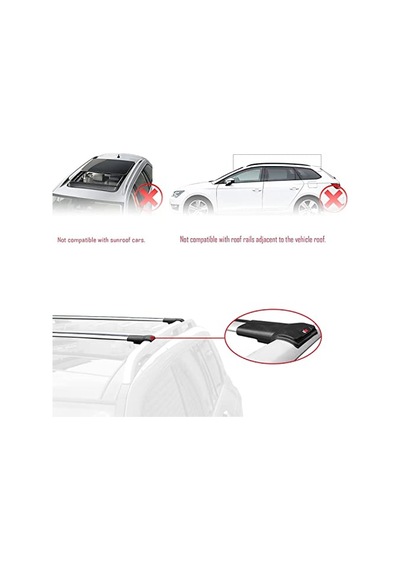 Dacia Dokker 2012 Ve Sonrası İle Uyumlu Fly Model Ara Atkı Tavan Barı Gri 0.5 KG