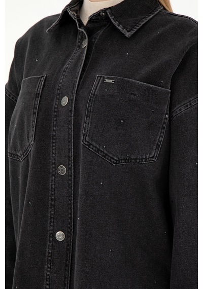 U.s. Polo Assn. Kadın Siyah Gömlek Jean 50295945-dn0027 Black Siyah