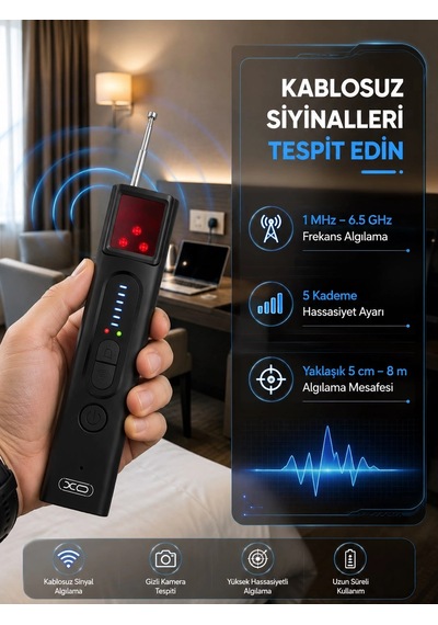Profesyonel Gizli Kamera Ve Kablosuz Sinyal Dedektörü