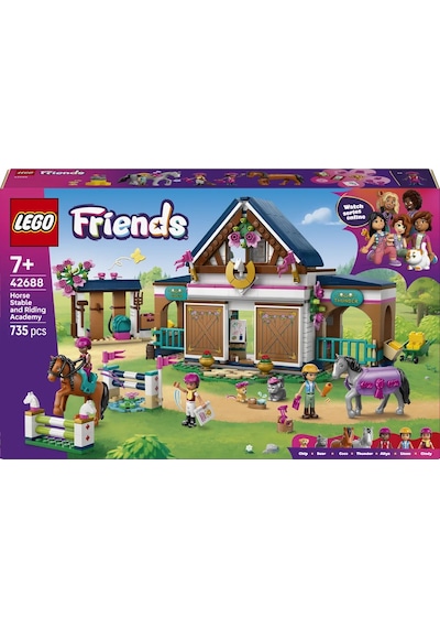 LEGO®  Friends At Ahırı ve Binicilik Akademisi 42688 - 9 Yaş ve Üzeri Çocuklar için Yaratıcı Oyuncak Yapım Seti  (735 Parça)