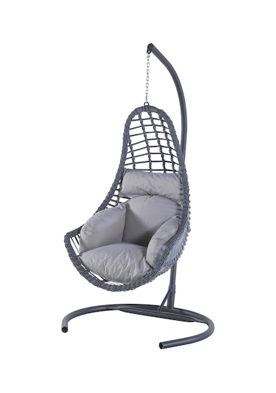 Rattan Kule Salıncak - Koyu Gri Rattan Kule Salıncak - Koyu Gri