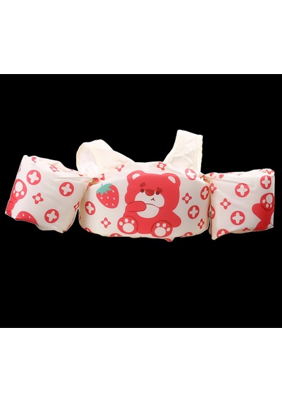 Toyflyer Ayıcık Desenli Kolluklu Çocuk Yüzme Yeleği Gövde Destekli 2-6 Yaş 15-30 Kg Fl005