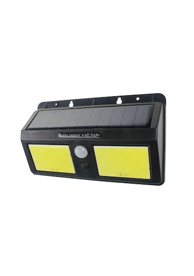 Sensörlü Solar Led Çiftli Duvar Tipi Aplik Led Su Geçirmez 96cob