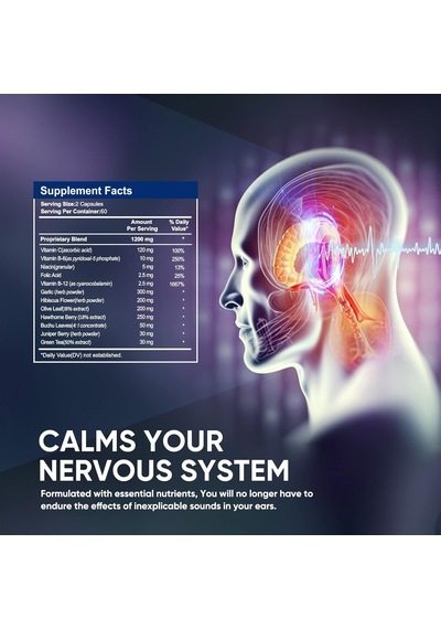 Vıvalıfer Tinnitus Relief For Ringing Ears Cognitive 1200mg 120 Caps