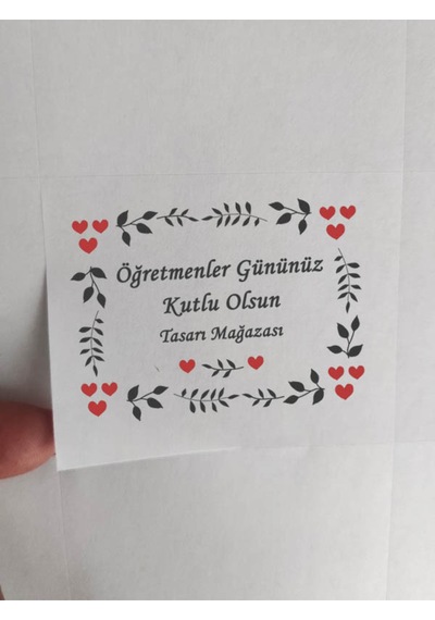 15 Adet 7x5 Cm Özelleştirilebilir Öğretmenler Gününüz Kutlu Olsun Mat Baskılı Etiket Sticker-1