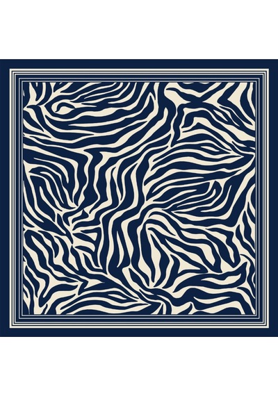 Tarzını Seç Mavi Zebra Fular / Bandana / Aksesuar / Şal / Eşarp 70x70