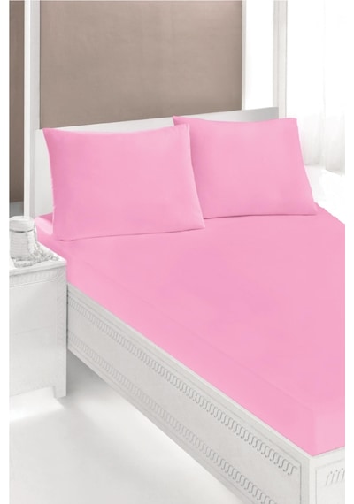 Altın Karma Çift Kişilik İnce Penye Lastikli Çarşaf 150x200 Cm 2 Adet Yastık Kılıflı Pembe Altın Karma Çift Kişilik İnce Penye Lastikli Çarşaf 150x200 Cm 2 Adet Yastık Kılıflı Pembe