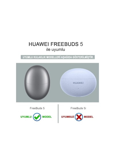 Huawei Freebuds 5 İçin Kılıf Mat Silikon Pembe Freebuds 5 İle Uyumlu Kılıf - Pembe