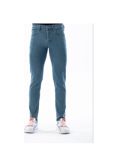 Digital Jeans Erkek Slim Fit Dar Kesim Dar Paça Kot Pant Açık Yeşil Açık Gri
