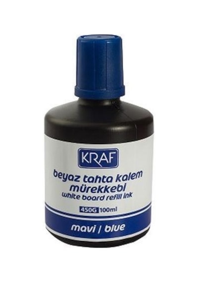 Kraf 100 Ml Beyaz Tahta Kalem Mürekkebi Mavi