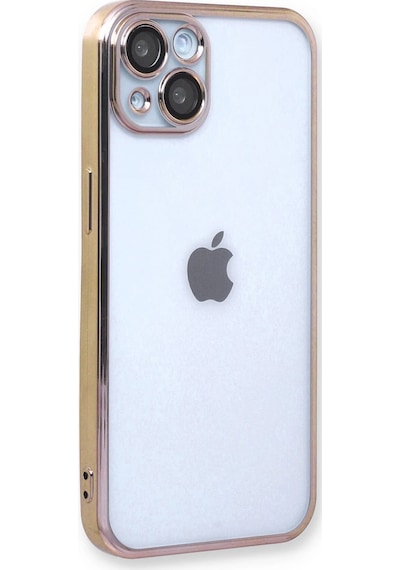 Gld-spt- Newface Apple Uyumlu iPhone 13 Kılıf Razer Lensli Silikon - Gold
