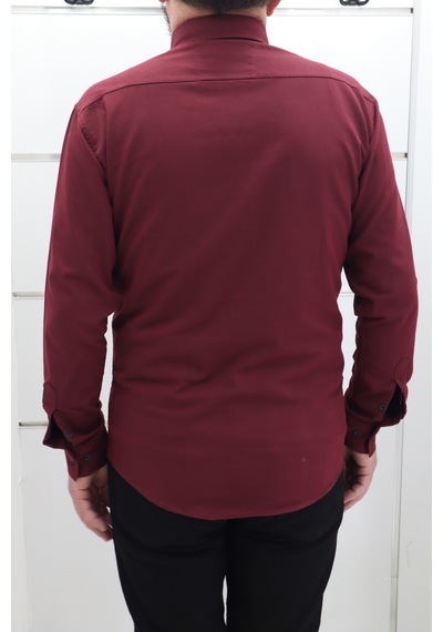 Becces Dmctekstil Erkek Bordo 007-001 Düz Spor Kesim Dar Kalıp Çift Cepli Uzun Kollu Yazlık Keten Gömlek Becces Dmctekstil Erkek Bordo 007-001 Düz Spor Kesim Dar Kalıp Çift Cepli Uzun Kollu Yazlık Keten Gömlek