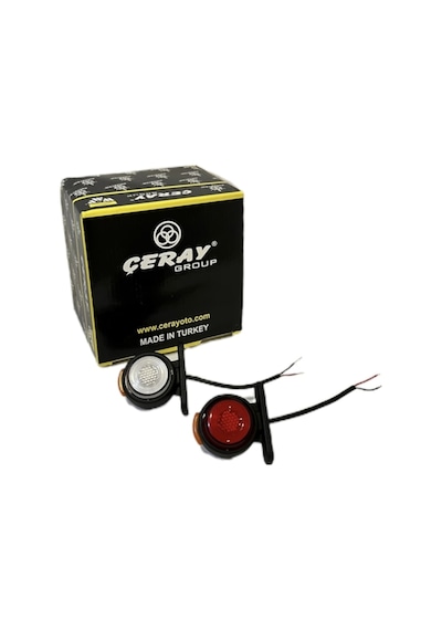 Ahmet Otomotiv Neon Mini Takoz Kırmızı-beyaz 12v-24v