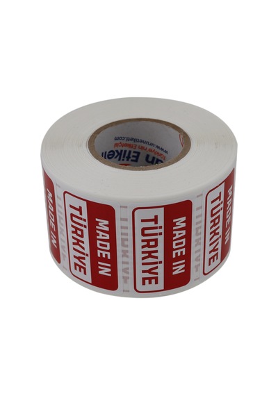 Made İn Türkiye Baskılı Kuşe Etiket 50mm X 30mm 1000 Adet