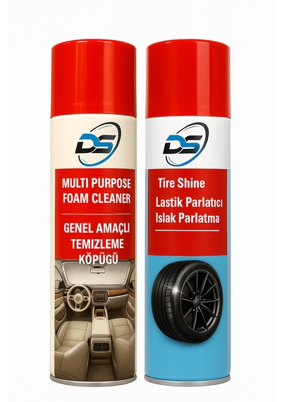 2'li Kapsamlı Set Lastik Parlatıcı + Temizleme Köpüğü