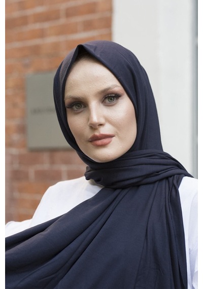 Unika Boutique Şal Penye Ozel Dıkıslı Uzun Mevsımlık Pıerparıs Koyu Lacivert