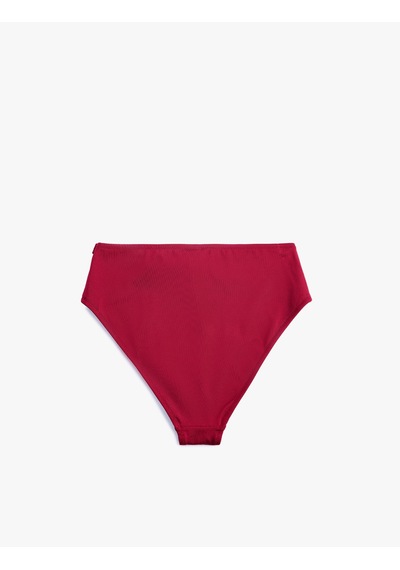Koton Aksesuar Detaylı Yüksek Bel Bikini Altı Bordo 6sak00037mm