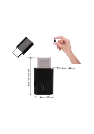 Micro Usb To Type C Dönüştürücü Adaptör Şarj Ve Veri Aktarım Uyumlu Kompakt