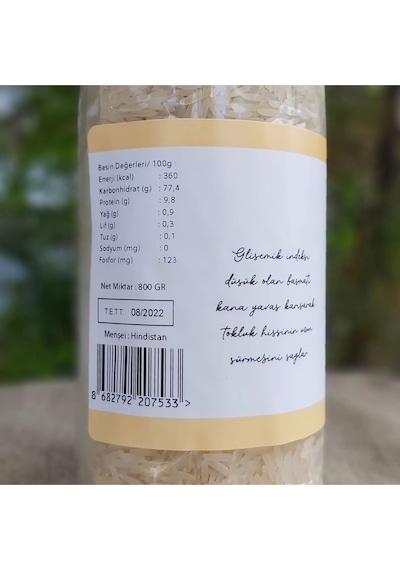 OG natural Basmati Pirinç 800 G